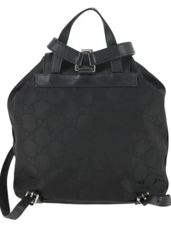 GUCCI GG Canvas Backpack Black Silver 003 0245 Auth ep12708 main image 15
